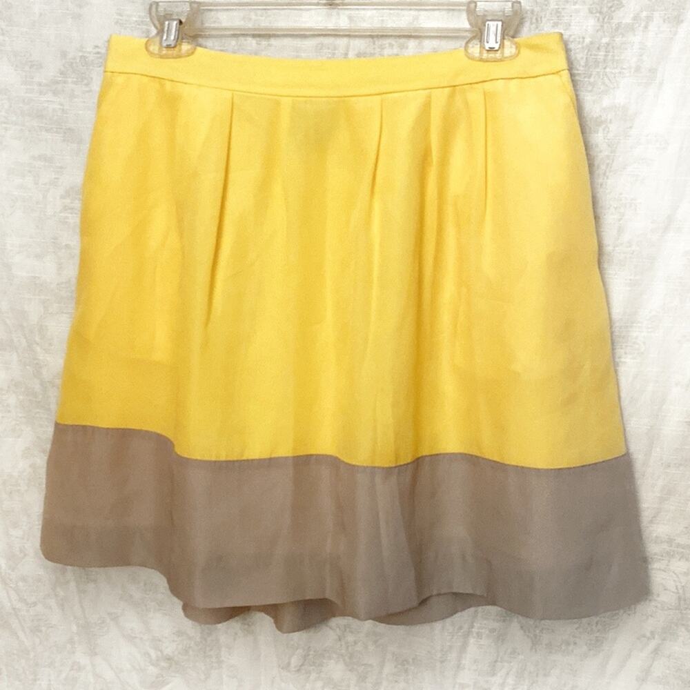 SALE! 3 for $20🌠 J.Crew yellow colorblock satin skirt